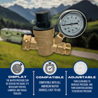 Xfitting 3 4  Water Pressure Regulator With Gauge