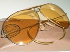 1980s 62mm Vintage Bausch   Lomb Ray-ban Usa Ambermatic Shooting Sunglasses Mint