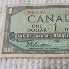 1954 Bank Of Canada One 1 Dollar Banknote