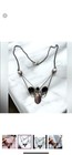 Vintage Art Deco  Art  Nouveau Amethyst And Pearl Sterling Silver  Necklace