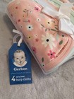      Gerber Baby Girls Terry Lined Burp Cloths 4 Pack Pink Floral New