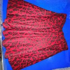 Karen Millen Red Leopard Skirt Rockabilly Pinup Us 10 Woolblend Hot Bold Chic