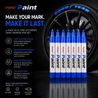 6 Pack Blue Tire Lettering Paint Marker Pens Waterproof Permanent Rubber Car
