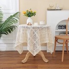 Vintage Handmade Crochet Cotton Tablecloth Square Rectangle Lace Table Cover