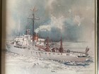 Vintage Us Coast Guard Uscgc Mackinaw Wagb-83 Framed Art Signed