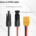 500cm Xt90 To Mc4 Solar Panel Connector Cable 10 Awg For Solar Panel Power Stati