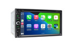Car Stereo Bluetooth Carplay Nav Radio Double 2 Din 7  Cd Dvd Player With Camera