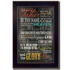 The Lords Prayer 1 Black Framed Print Wall Art