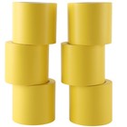 6 Rolls Vinyl Tape 4  X 36 Yards  216 Yards Total  Yellow Waterproof Adhesive