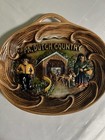 Vintage Amish Pennsylvania Dutch Country 3d Ceramic Wall Plaque Made In Japan