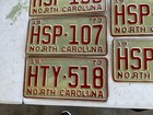 Lot Of 5 North Carolina Nc License Plates 1973