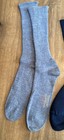 7 Pair Vintage  New Old Stock Mens Socks- Plaid Argyle Blue Navy Socks