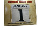 Vtg Missouri Pacific Lines Tin Litho Over Cardboard Perpetual Railroad Calendar