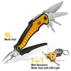Cat 2 Piece Xl Multi-tool And Multi-tool Key Chain With Light Gift Box Set -