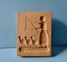 3 Vintage Carved Wooden Cookie Candy Butter Springerle Molds Butterfly Man Lady