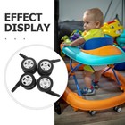  4pcs Removable Silent Stroller Replacement Wheels Universal Fit For Baby