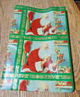 Vintage Christmas Santa Toy Shop Wrapping Paper Gift Wrap 36x30  Unused