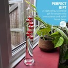 30cm Tall Free Standing Galileo Thermometer With 7 Red Floating Globes