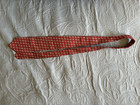 Burberrys Pure Silk Mens Cravat Tie Red And Silver