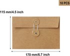 10 Pcs Kraft Paper Envelope Vintage Envelope Pockets With Button And String