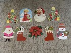 Lot Vintage Eureka Christmas Die Cut Cutout Decorations