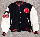 Rolling Stones 1995 World Tour Jacket Size Xl Leather Wool Letterman Bomber Coat