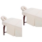 Soft Microfiber Massage Table Sheet Set - 3 Piece Bed Cover  Beige - 2 Sets