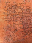 Africa Barkcloth Map A d  1590 Uganda Handmade Natural East Africa 27 x19  Decor