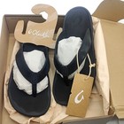 New Olukai Women s Size 8 Ohana 20110-40hq Black Flip Flop Beach Sandals