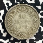 1870 Newfoundland 50 Cents Lot t7710 Silver 