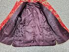 Asian Oriental Chinese Silk Quilted Womens Jacket Red Gold 