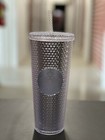New Christmas Starbucks 2019 Holiday    platinum Silver    Studded Tumbler