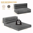 Folding Mattress Size  3 In 1 Convertible Sofa Bed Fold Out Couch Bed Full Grey