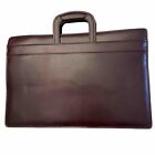 New Samsonite Dignitary Portfolio Burgundy Leather Organizer 20x16x3