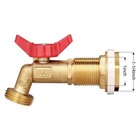 Brass Rain Barrel Spigot Quarter Turn Ball Valve Spigot With Bulkhead Fitting