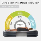 Intex Dura Beam Plus Deluxe Blow Up Air Mattress Bed With Built In Pump  King