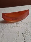 Vintage Glass Canoe Souvenir Of Barberton Ohio Orange