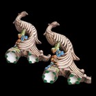 Vintage Bird Set 2 Pheasant Hand Painted Mantel Bookends Figurine 13 x7  