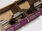 Set Of 4 Home Decorators Collection 1  Square Brushed Nickel Curtain Rod Finials