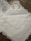 Two Beautiful White Lace Hankies Wedding Bride