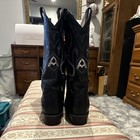 Admirable Boots Black Ostrich Western Cowboy Boots Men s Size 7