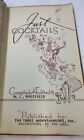 Rare 1939 Just Cocktails Mixology Bartender Recipe Book Vintage Barware Gift