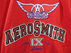 Vintage Aerosmith Ix Lives  nine 9 Lives  World Tour Red Adult Jersey L 1997