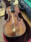 Antique Germany 1 10 Child Violin 16 75    W Geib Case Bow Strings 1 8