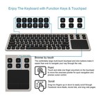 2 4g Wireless Touch Tv Keyboard With Built-in Touchpad Mouse Full Size Steel