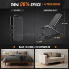 Adjustable Weight Bench For Home Gym  770lbs Capacity Workout Bench W  Bands