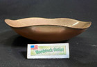 Signed Leon Statham Enamel On Copper Bowl Olive Dish Mid-century Modern 5-3 4 