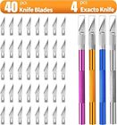 4pcs Exacto Knife  Hobby Knife Craft Knifes With 40pcs Spare Exacto K   