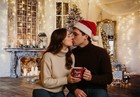 7x5ft Christmas Backdrops Christmas Tree Photography Backdrops Christmas Fire   
