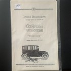 Vintage 1921 Dodge Brothers 4 Door Sedan Ad Advertisement